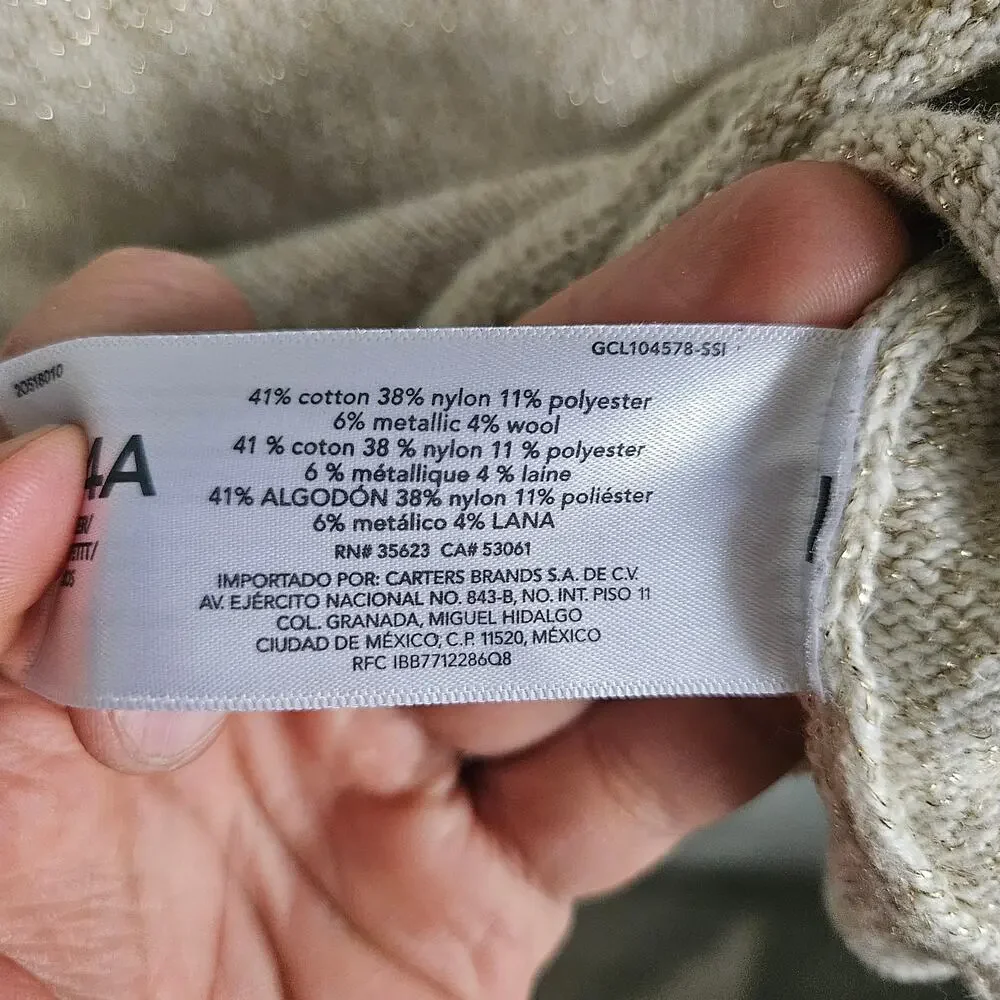 Oshkosh B'Gosh Cream Knit Sweater 4T